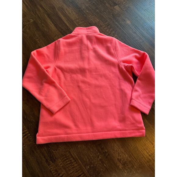 J. Crew Hot Pink pullover fleece womens large - Picture 2 of 4